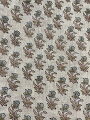 Linen fabric, Fabric by yard, Hand printed fabric, Block Print Fabric, Indian Fabric